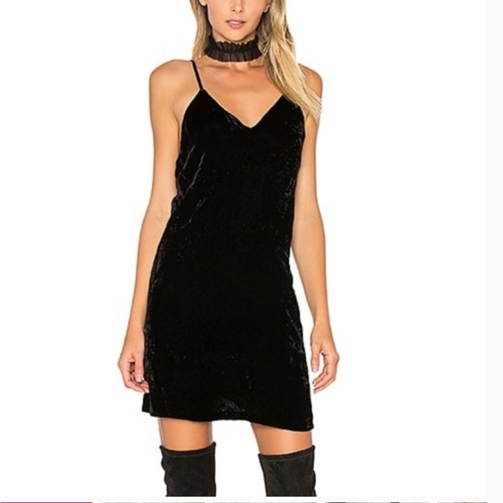 Alice + Olivia Black Velvet Dress